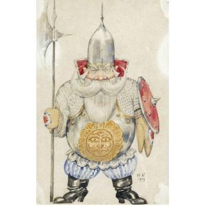 BILIBINE Ivan Iakovlevich 1876-1942,THE DWARF WARRIOR,1909,Sotheby's GB 2010-11-30