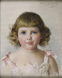 BILINSKA BOHDANOWICZ Anna,Portrait de petite fille à la robe rose,1889,Conan-Auclair 2022-12-17
