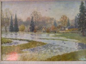 BILL John,Floods at Coln St Aldwyns,20th century,The Cotswold Auction Company GB 2021-01-26