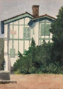 BILLIARD Louis Victor Marie 1864-1952,La maison de Pierre Loti à Hendaye,1931,Daguerre FR 2021-12-15