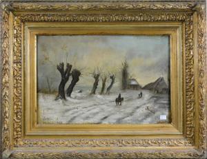 Billiet J,Paysage hivernal,1892,Rops BE 2018-03-11