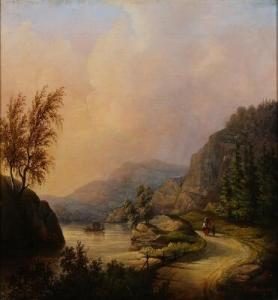 BILLING Lars Teodor 1816-1892,A highway with two persons,1847,Bruun Rasmussen DK 2017-05-08