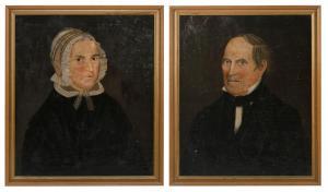 BILLINGS Edwin 1824-1893,Pair of portraits,Eldred's US 2019-09-21