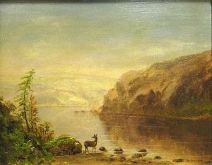 Billman 1800-1800,A view of a lake with hills in the distance and a ,Bonhams GB 2005-08-28