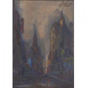BILLOTEY Louis Léon Eugène 1883-1940,untitled (city scene),Ripley Auctions US 2022-06-04