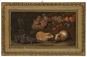 BIMBI Bartolomeo 1648-1725,Two guinea pigs eating grapes beside a ledge, with,Christie's 2023-12-08