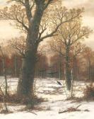 BIMMERMAN CÄSAR 1821-1888,Oaks in a winterly forest,1883,Van Ham DE 2007-04-21