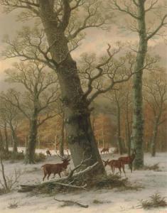 BIMMERMANN Caesar 1821-1890,Deer in a Forest,Christie's GB 2006-04-19