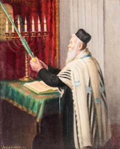 BINDER Jacob 1887-1984,The Celebration of Sukkot,1979,Skinner US 2020-07-16