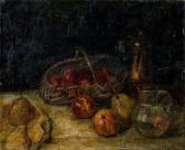 BINDER OSCAR 1891-1969,Stillleben Korb mit Äpfeln,Leo Spik DE 2021-12-09