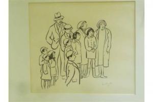 BINDER Pearl 1904-1990,The Onlookers,1933,Hartleys Auctioneers and Valuers GB 2015-03-25