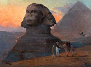BINDER Tony 1868-1944,Die Große Sphinx von Gizeh im Abendlicht,Galerie Bassenge DE 2022-06-02