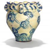 BINDESBÖLL Thorvald,Art nouveau vase of earthenware modeled with wavy ,Bruun Rasmussen 2009-10-26