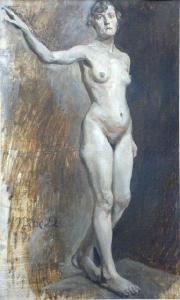 BINE Jekabs 1895-1955,Nude studio,1922,Antonija LV 2017-06-11