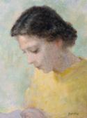BINFORD Julien 1908-1997,GIRL IN YELLOW SWEATER - PORTRAIT OF THE ARTIST'S ,Potomack US 2021-11-18