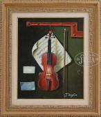 BINGHAM John,TROMPE L'OEIL STILL LIFE WITH A RED VIOLIN,James D. Julia US 2017-02-09