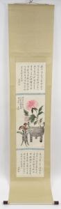 BINGHONG Huang 1898-1954,Two calligraphy panels and a view of still life wi,Eastbourne GB 2016-03-10