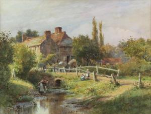 BINGLEY James Georges 1841-1920,Cottages at Graffham, Near Petworth,Ewbank Auctions GB 2021-03-25