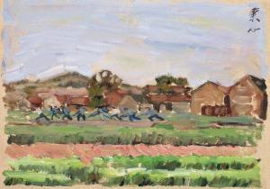 BINGXIN DAI 1905-1980,Working in the Fields,Hosane CN 2010-12-10