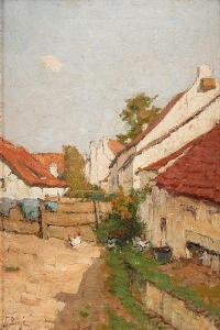BINJE Frantz 1835-1900,Fermes ensoleillées à Knokke,Horta BE 2021-12-06