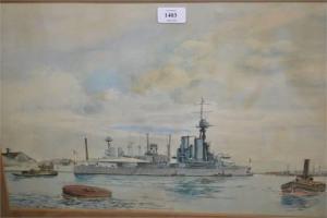 BINNEY Captain R.D,Portrait of the battleship King George V,Lawrences of Bletchingley GB 2015-06-09