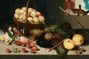 BINOIT Peter 1590-1632,A basket of peaches with white and black grapes,Palais Dorotheum 2022-11-10
