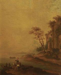 BIOT Charles 1754-1838,Scène de déchargement de navire sur fond de ruines,Mercier & Cie 2022-04-10