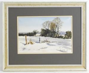 BIRCH Ronald,Near Fivens Green, A winter landscape scene with a,Claydon Auctioneers UK 2021-12-29