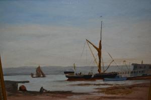 Birch Rowland,moored fishing boats,20th Century,Lawrences of Bletchingley GB 2017-10-17