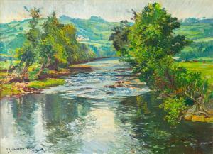 BIRCH Samuel John Lamorna 1869-1955,Morning's Rain Dulverton Devon,1953,David Lay GB 2025-04-10