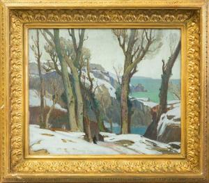 BIRCH Samuel John Lamorna 1869-1955,Snow at Lamorna,David Lay GB 2025-04-10