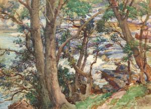 BIRCH Samuel John Lamorna 1869-1955,View through the trees,1911,Bonhams GB 2024-03-14