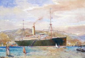 BIRCH T.C 1900-1900,S. S. Rotorua in Wellington harbour, New Zealand,Woolley & Wallis GB 2013-06-05