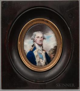 BIRCH William Russel,Portrait Miniature of General George Washington,1797,Skinner 2018-11-03