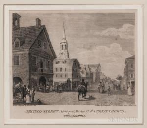BIRCH William Russel,Second Street North from Market Street with Christ,1799,Skinner 2021-03-10
