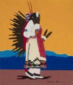 BIRD ROMERO Mike 1940,Butterfly Dancer,Santa Fe Art Auction US 2021-08-14