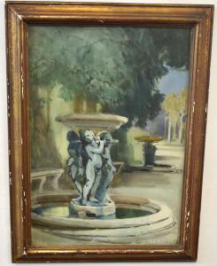 BIRKBECK Geoffrey 1875-1954,Versailles - the fountain,Keys GB 2020-04-30