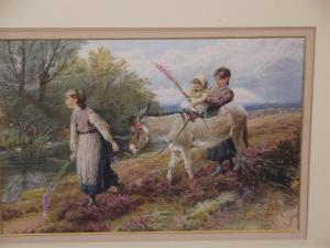 BIRKET FOSTER Myles 1825-1899,children with a donkey,Crow's Auction Gallery GB 2017-06-07