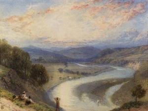 BIRKET FOSTER Myles 1825-1899,Melrose Abbey from the banks of the Tweed,Christie's GB 1999-06-03