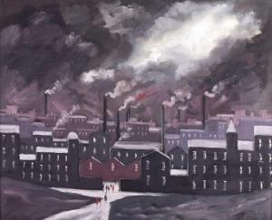 BIRKS Geoffrey Woolsey 1929-1993,Figures before a mill town,Tennant's GB 2024-03-02