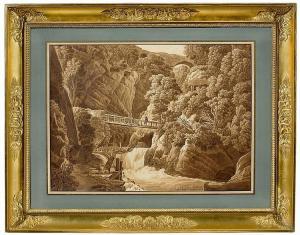 BIRMANN Peter 1758-1844,View of the Orrido di Bellano at Lake Como,Villa Grisebach DE 2015-11-25