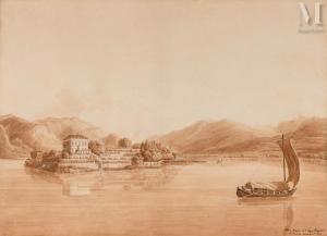 BIRMANN Peter 1758-1844,Vue animée du lac Majeur,Millon & Associés FR 2024-03-21