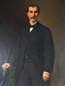BIROTHEAU Ferdinand 1819-1892,Portrait de Charles Galicier,1881,Ruellan FR 2022-10-29