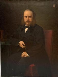 BIROTHEAU Ferdinand 1819-1892,Portrait présumé d Alexandre Sevère Rolland, Comte,1878,EVE 2022-02-01