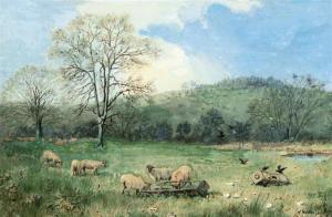 BIRTLES Henry 1838-1907,Sheep in a meadow,1857,Christie's GB 2010-08-10