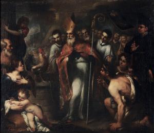 BISCAINO Bartolomeo 1632-1657,San Siro che scaccia il gallo dal pozzo,Cambi IT 2023-06-27