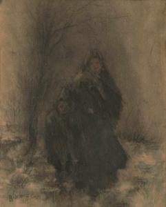 BISCHOFF CULM Ernst 1870-1917,Mutter mit Kind im Wind,Galerie Bassenge DE 2020-11-26