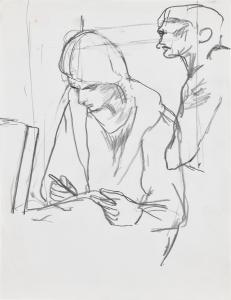 BISCHOFF Elmer Nelson,Untitled (Woman Drawing),1952-1969,Phillips, De Pury & Luxembourg 2024-02-15