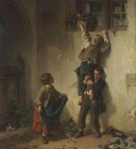 BISCHOFF Friedrich 1819-1873,Der verlorene Ball,1857,Ketterer DE 2012-11-23