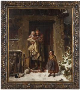 BISCHOFF Friedrich 1819-1873,First Snow,John Moran Auctioneers US 2013-07-30